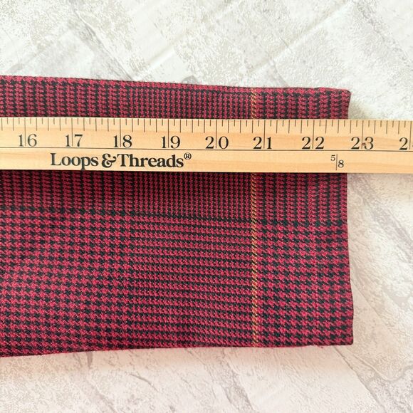 Laurie Felt Zoe Plaid Knit Fringe Trim Button Front Wrap Clueless Preppy Coat S - Picture 8 of 12